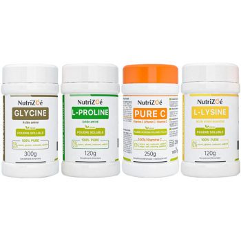 Pack Collagène Vitamine C - Proline - Glycine - Lysine