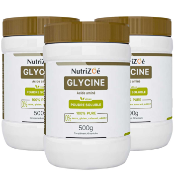 Glycine en poudre |Pack 3 Pots 500g 