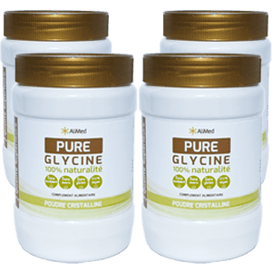 Glycine en poudre |Pack 4 Pots 500g 