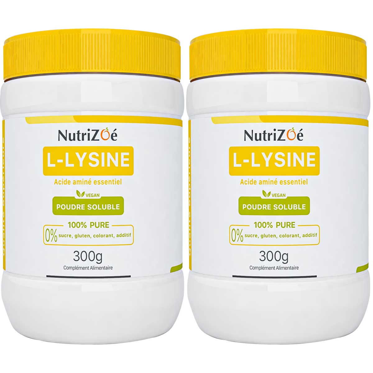 Lysine en Poudre |Pack 2 Pots 300 g