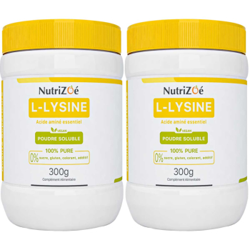 Lysine en Poudre |Pack 2 Pots 300 g