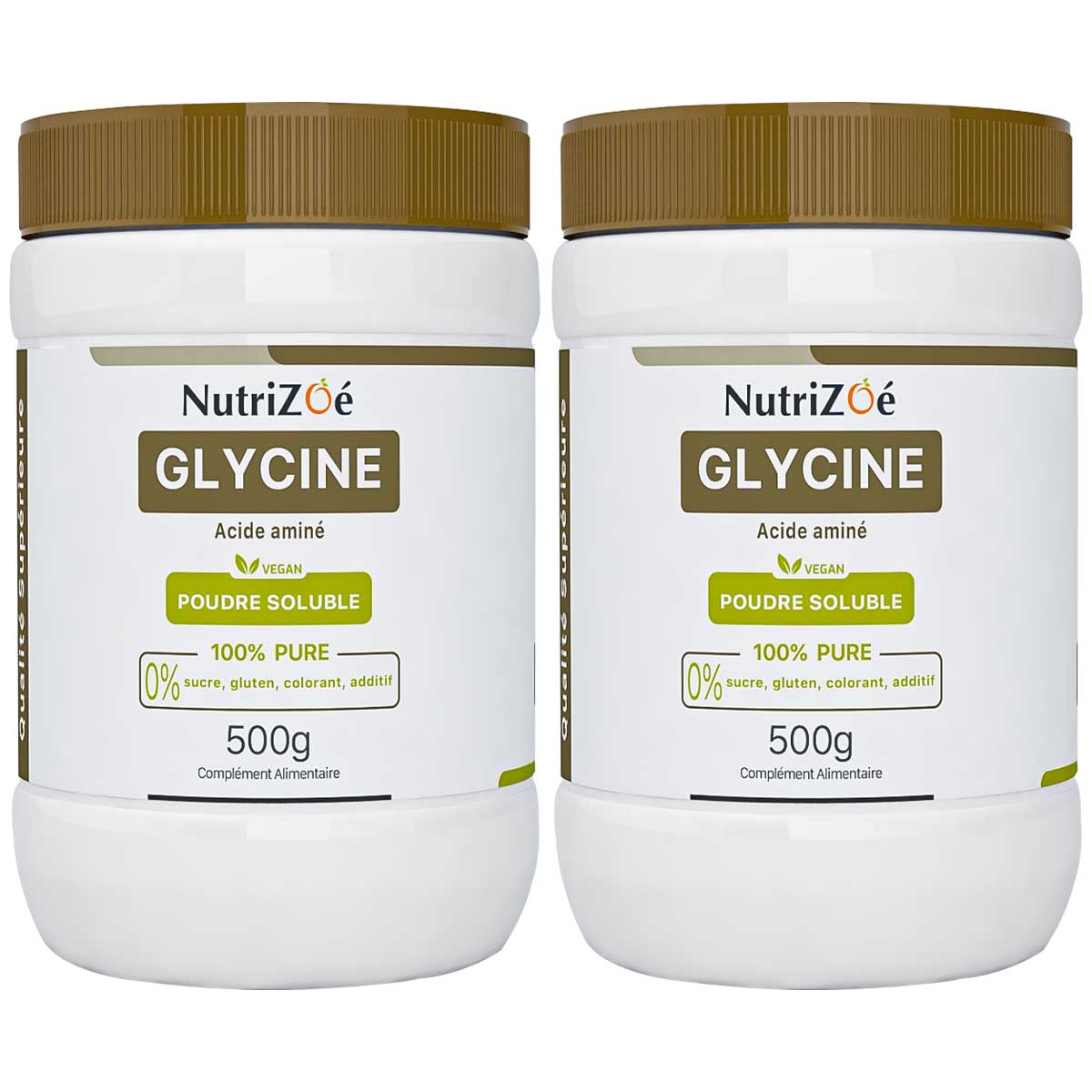 Glycine en poudre |Pack 2 Pots 500g 