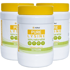 Lysine en Poudre |Pack 3 Pots 350 g 